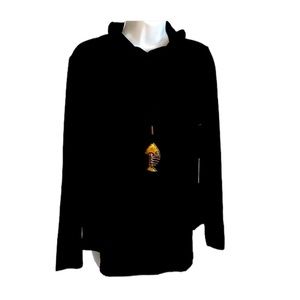 Ava James Cowl Neck Long Sleeve Tee Shirt L